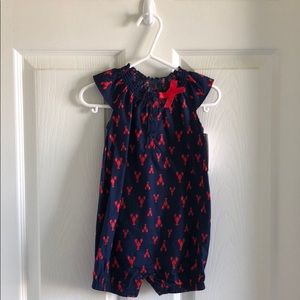 NWT 12M Carter’s Lobster Romper